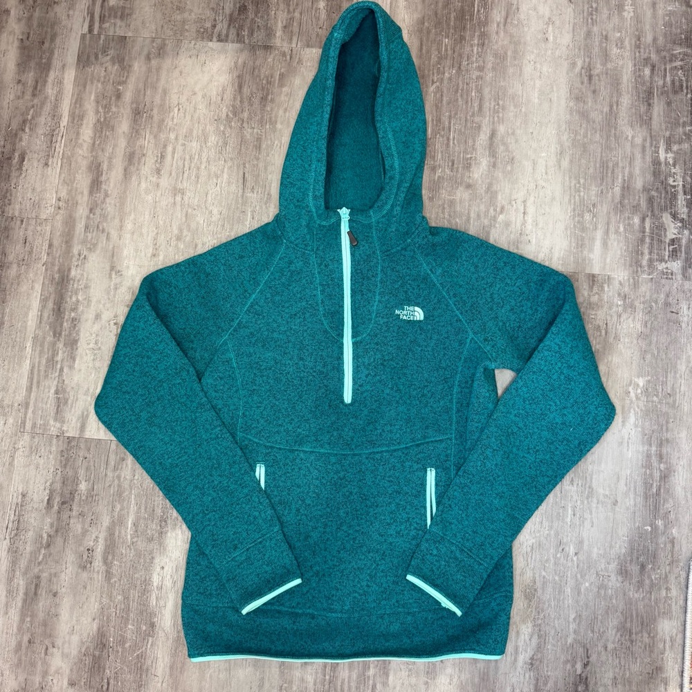 The North Face Women's Crescent Hooded Pullover in teal Size Small‎
